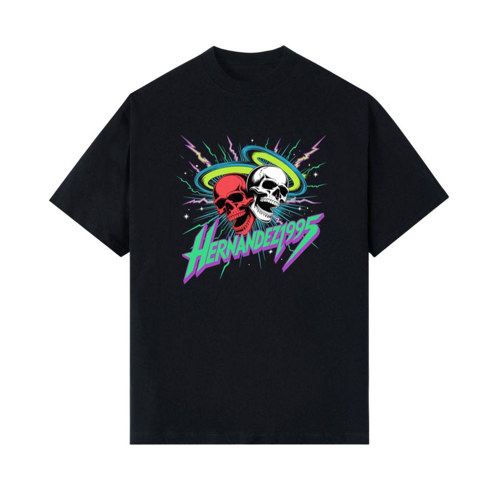 Hernandez 1995 Skull Neon Retro Graphic T-Shirts