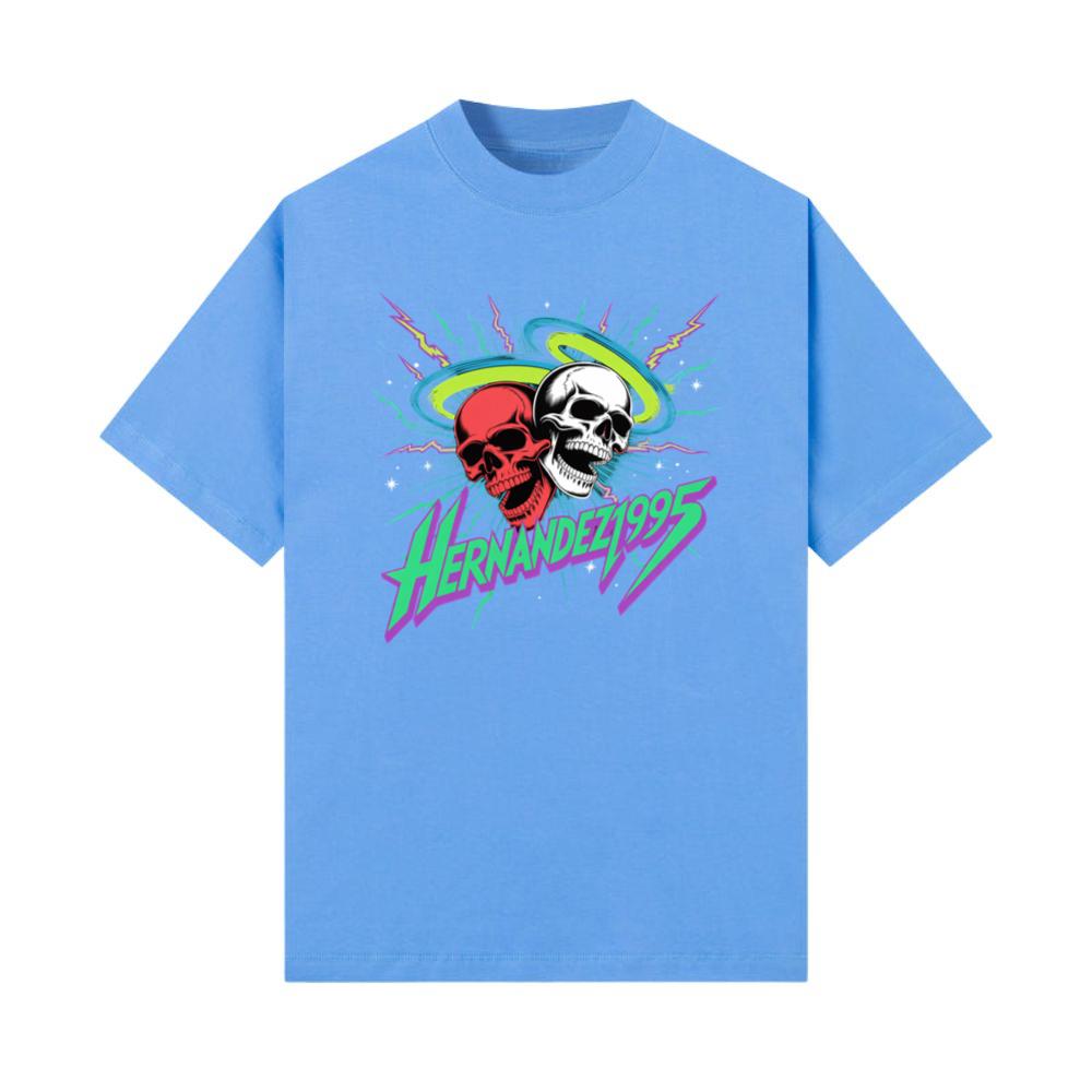 Hernandez 1995 Skull Neon Retro Graphic T-Shirts