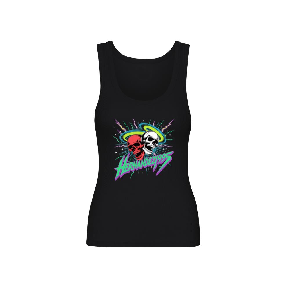 Hernandez 1995 Skull Neon Retro Graphic TankTop