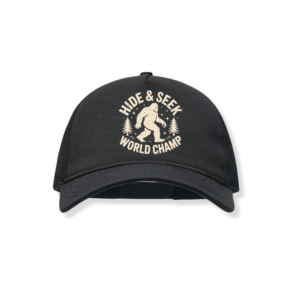Hide and Seek World Champ Bigfoot Graphic Black Hat