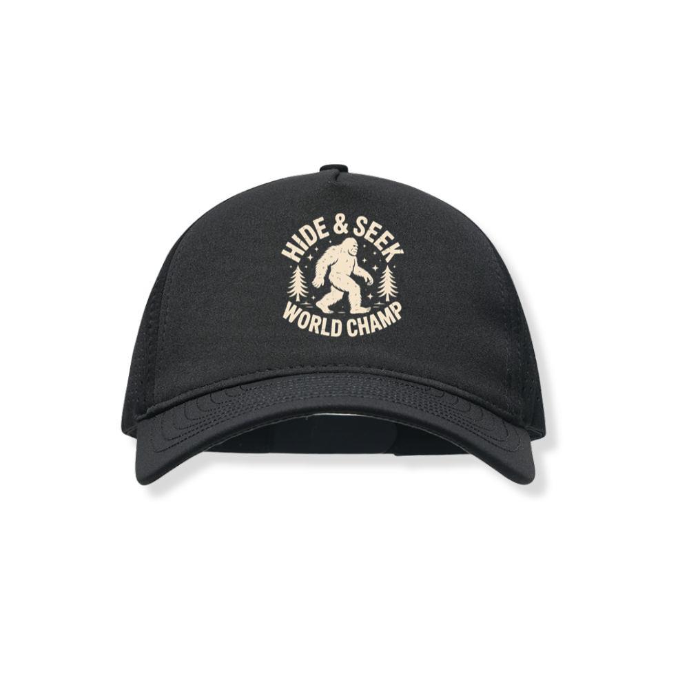 Hide and Seek World Champ Bigfoot Graphic Black Hat