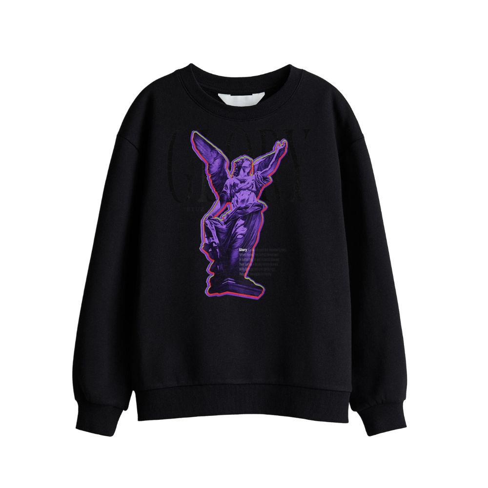 Hip Hop Vintage Edgy Urban Y2K Back Print Streetwear Angel T-Shirt (1) Sweatshirt