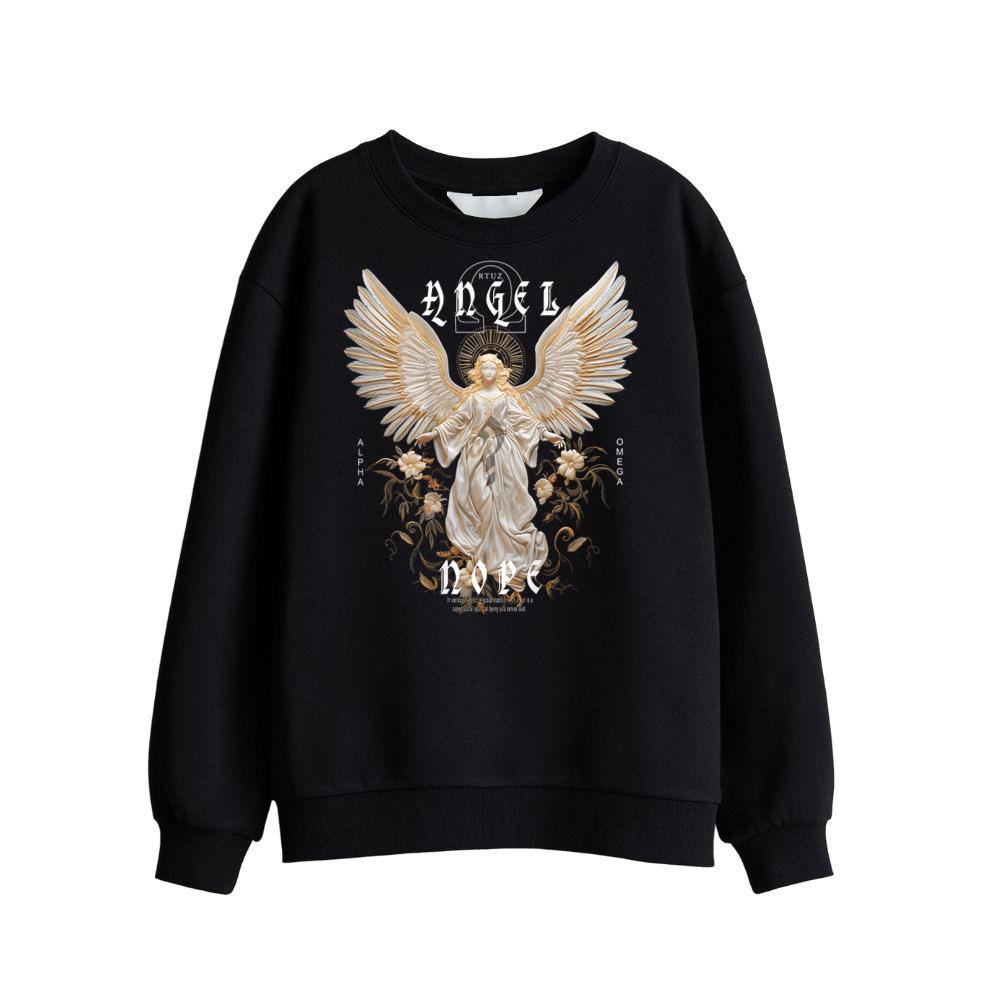 Hip Hop Vintage Edgy Urban Y2K Back Print Streetwear Angel T-Shirt (2) Sweatshirt