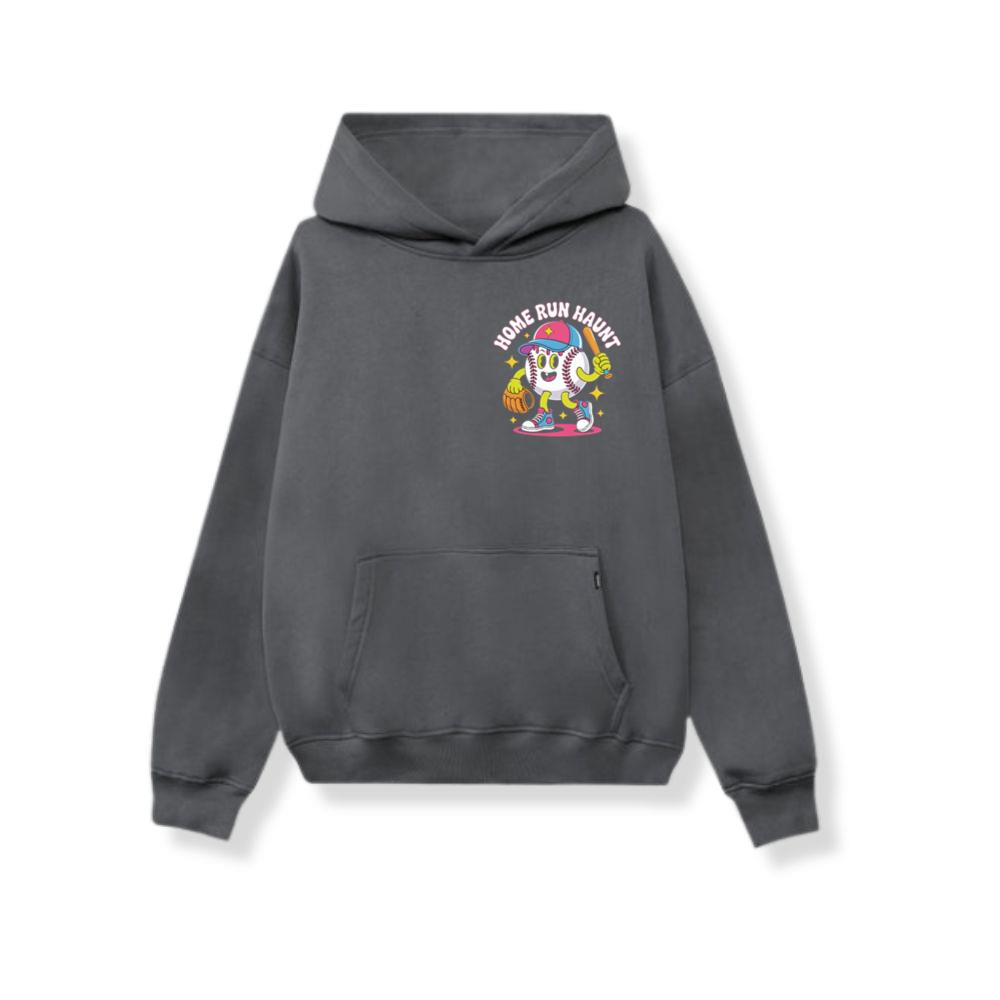 Home Run Haunt Baseball Ghost Funny Halloween Graphic Hoodies