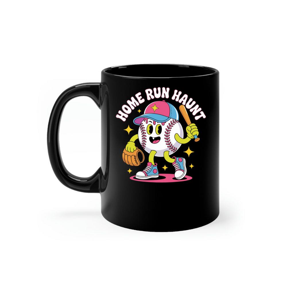 Home Run Haunt Baseball Ghost Funny Halloween Graphic Mug
