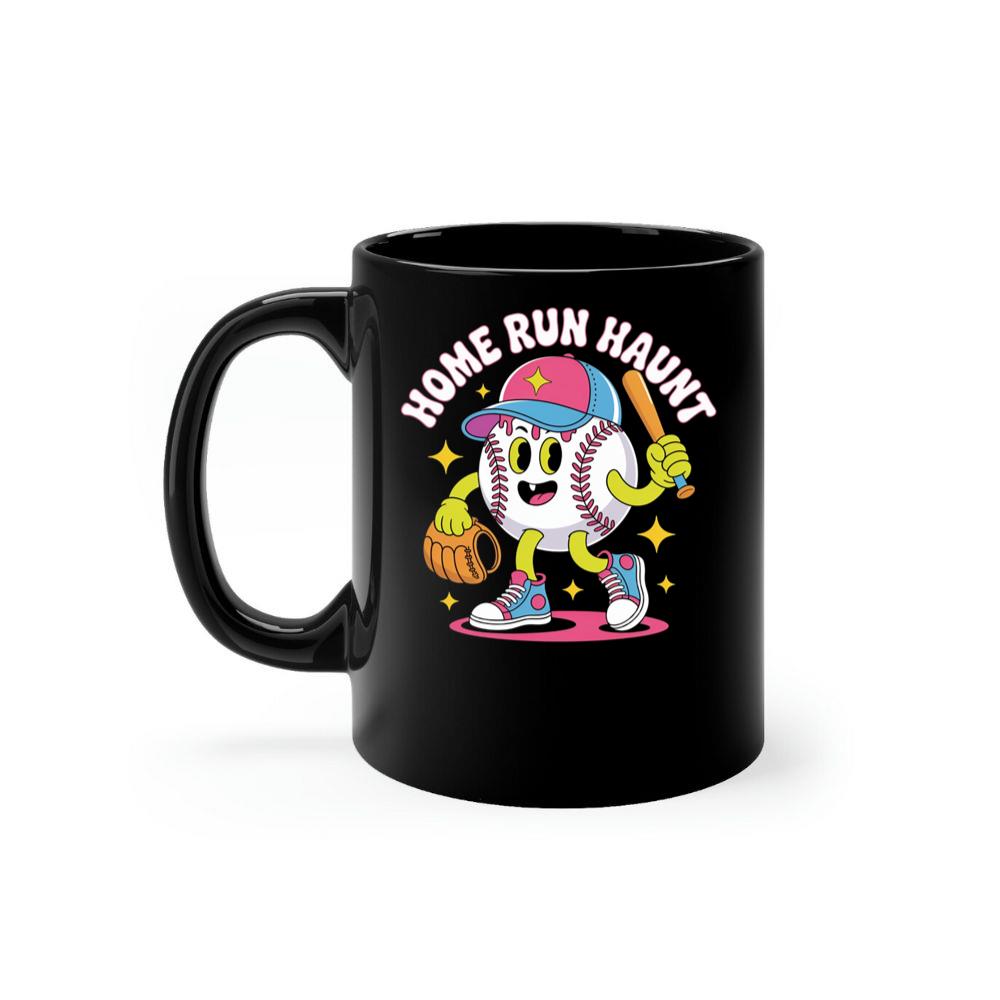 Home Run Haunt Baseball Ghost Funny Halloween Graphic Mug