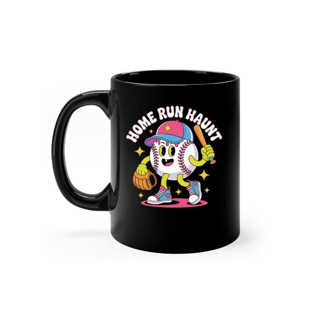 Home Run Haunt Baseball Ghost Funny Halloween Graphic Mug