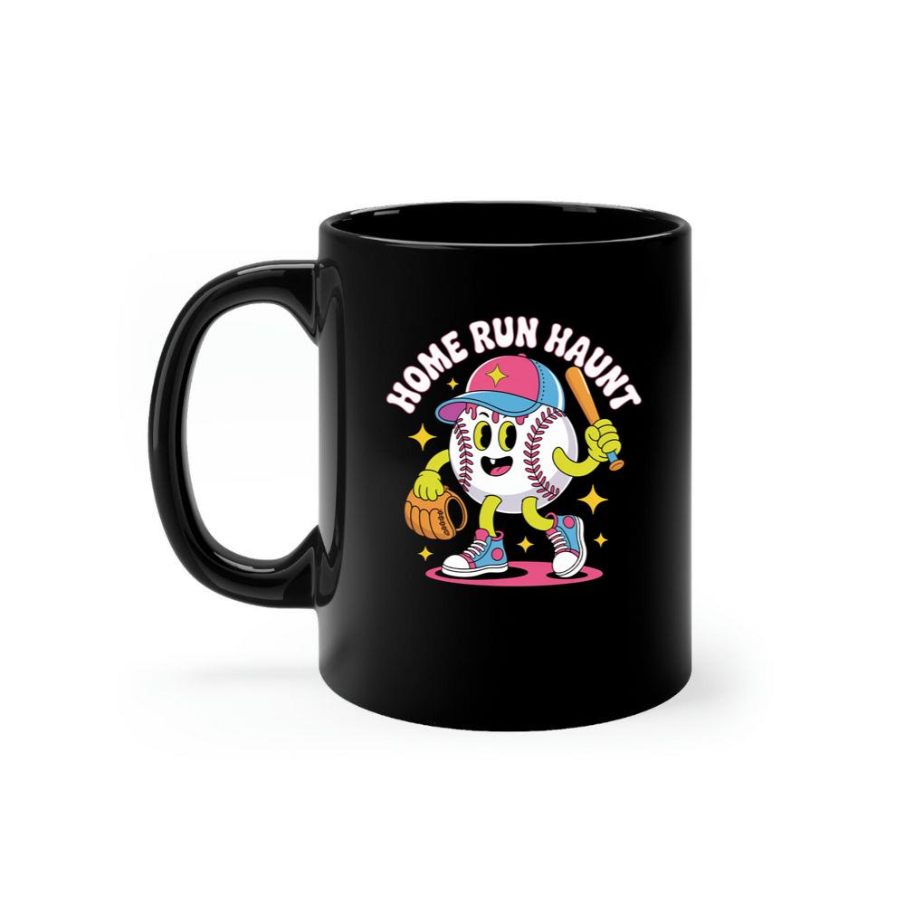 Home Run Haunt Baseball Ghost Funny Halloween Graphic Mug