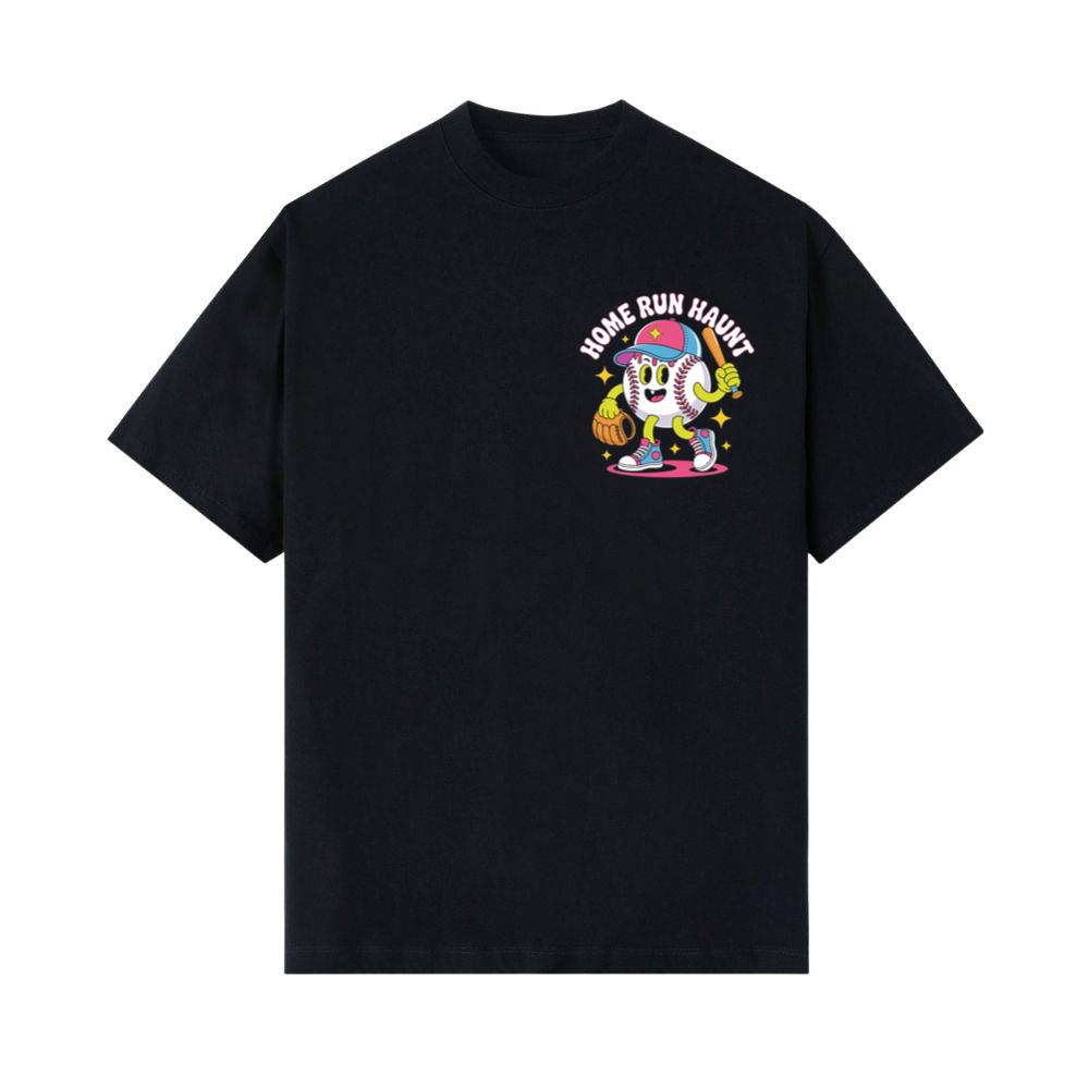 Home Run Haunt Baseball Ghost Funny Halloween Graphic T-Shirts