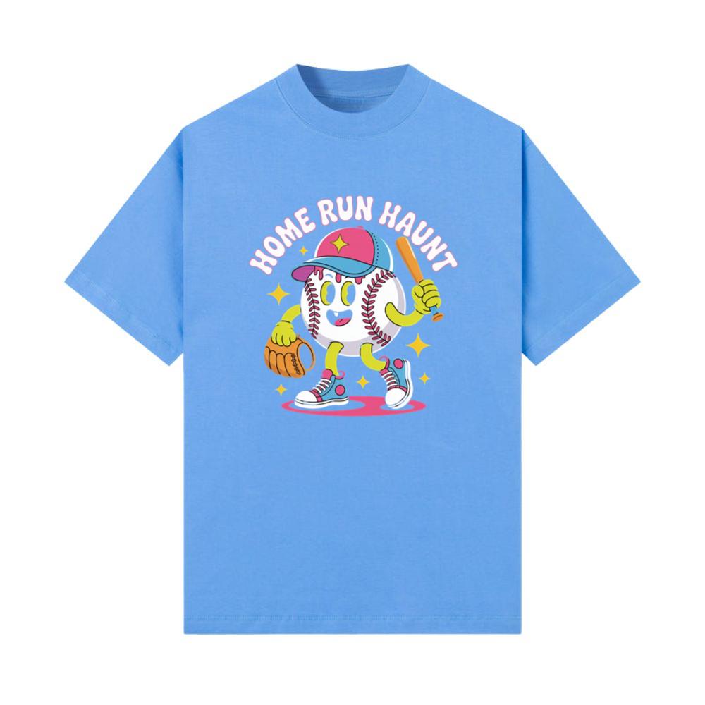Home Run Haunt Baseball Ghost Funny Halloween Graphic T-Shirts