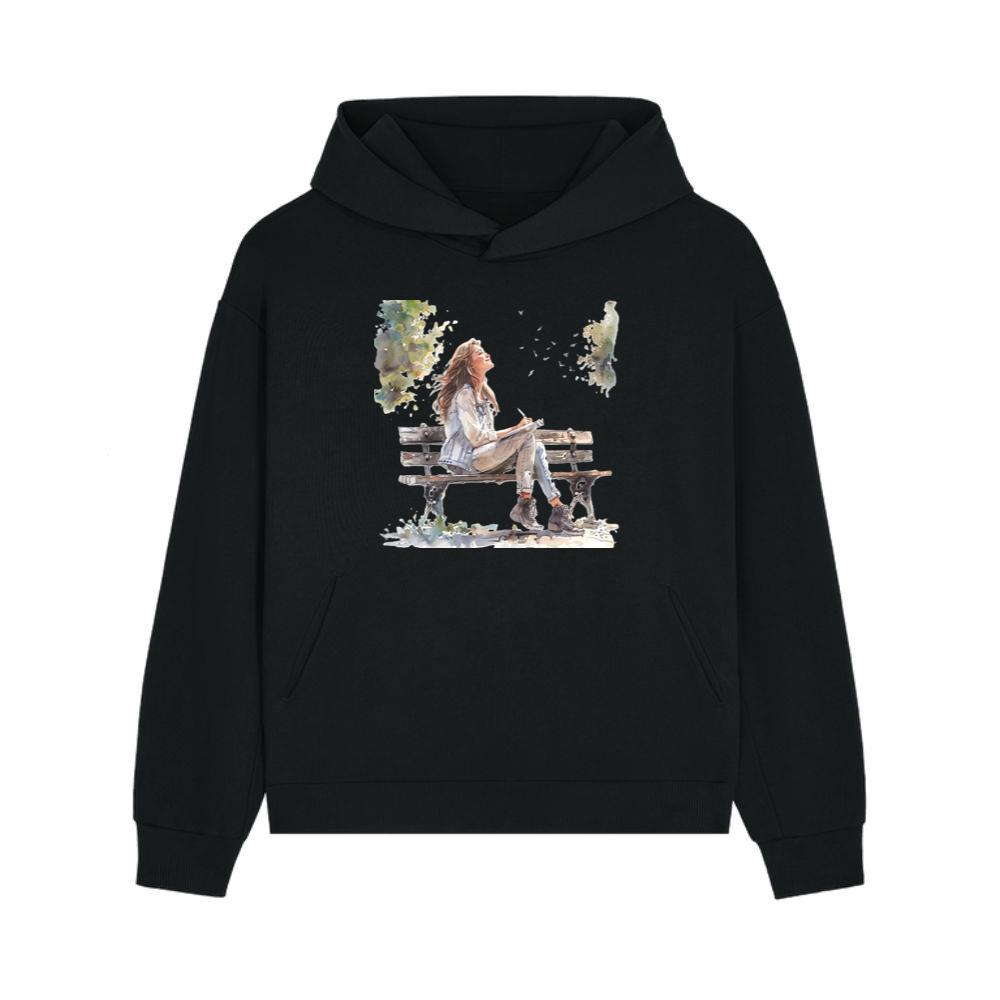 Hopeful Girl in the Park Clipart Bundle Hoodie
