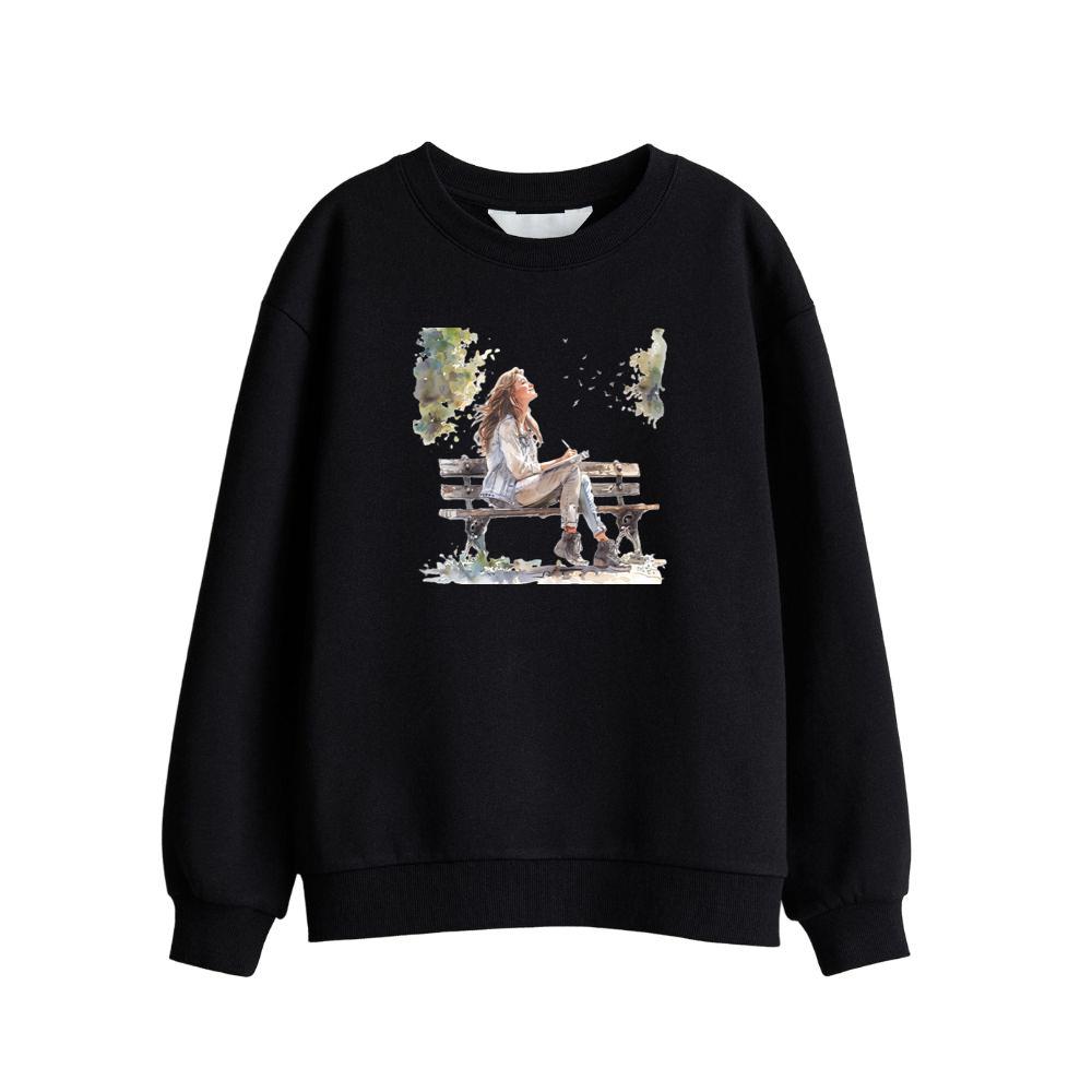 Hopeful Girl in the Park Clipart Bundle Sweatshirts