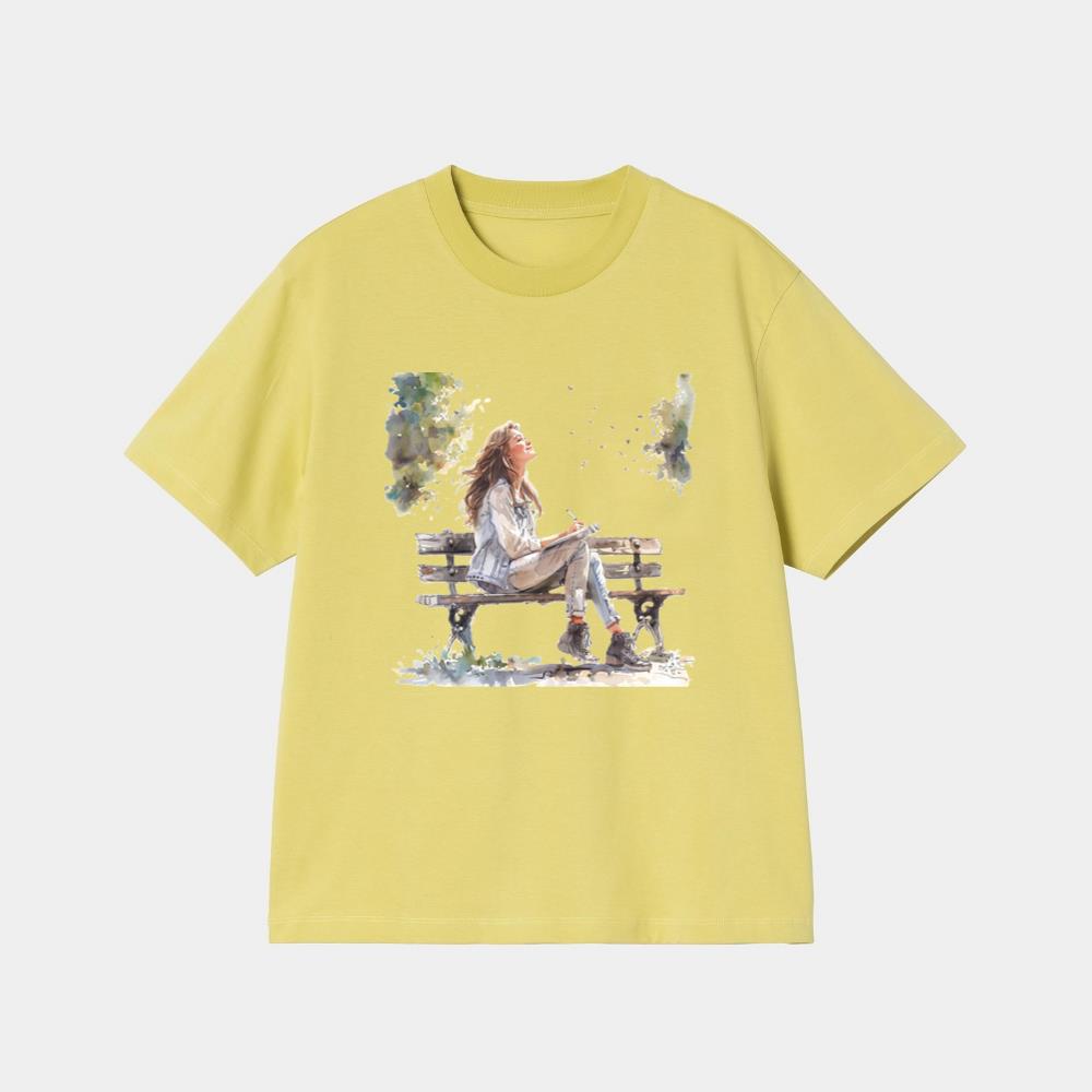 Hopeful Girl in the Park Clipart Bundle TShirt Unimaxsports