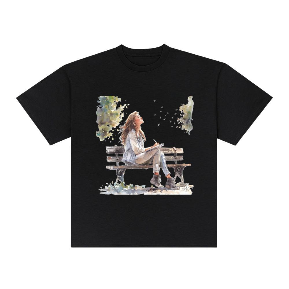 Hopeful Girl in the Park Clipart Bundle T-Shirts