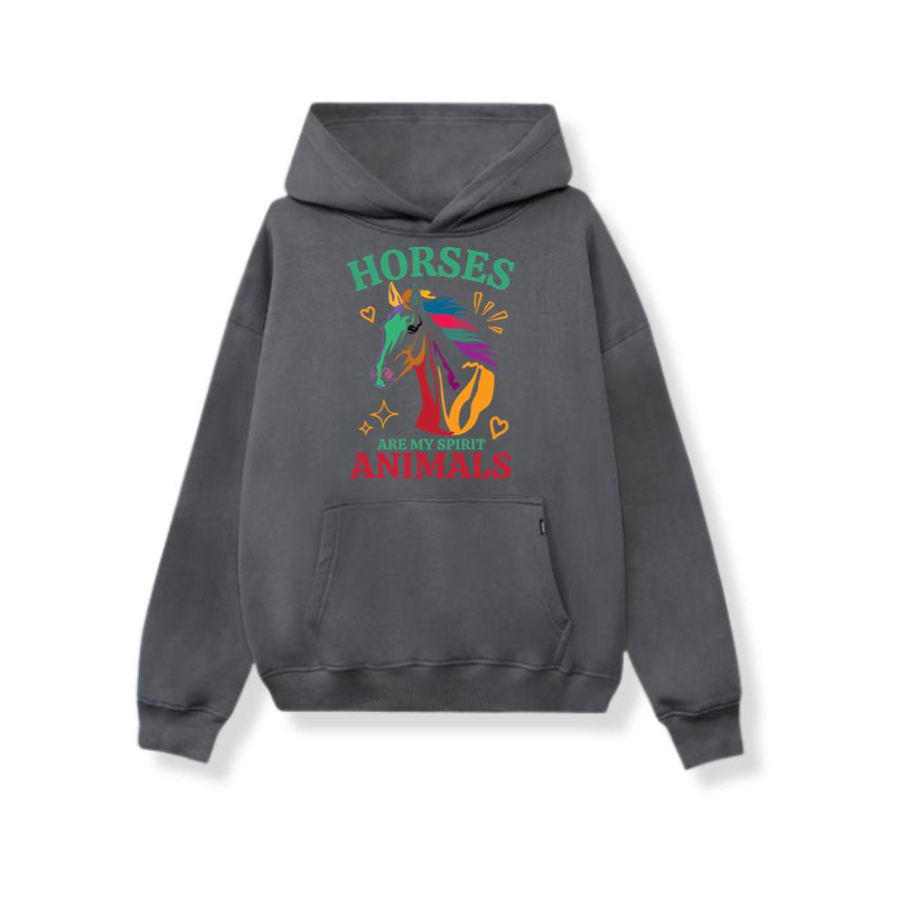 Horses Are My Spirit Animals Horse Lovers Gift Hoodie