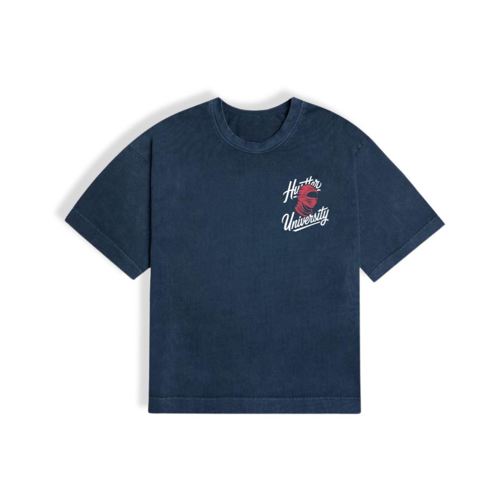 Hunter University Retro Boxing Graphic Design T-Shirt - Image 2