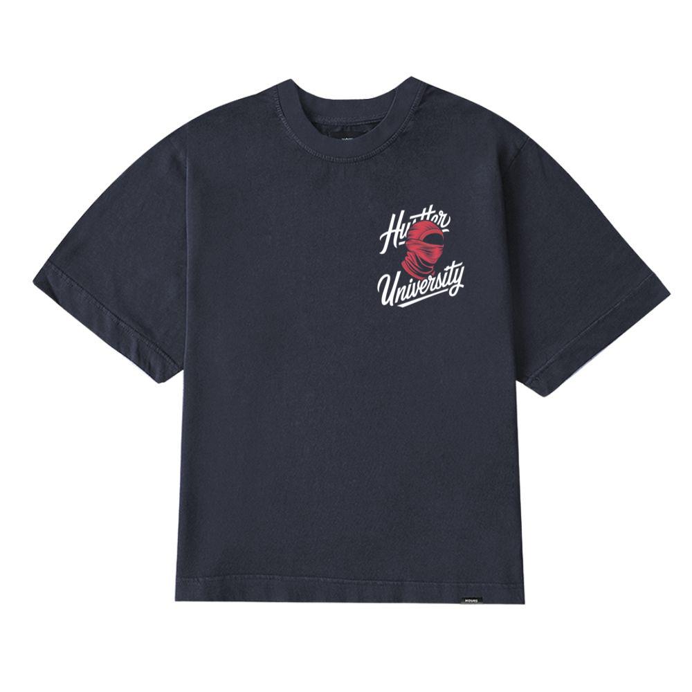 Hunter University Retro Boxing Graphic Design T-Shirt - Image 2