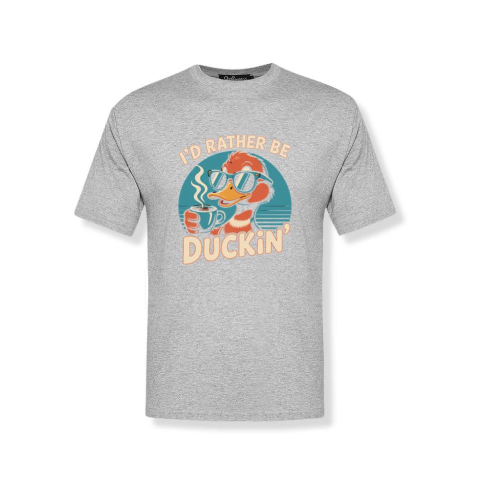 Id Rather Be Duckin Funny Duck Coffee Graphic T-Shirt 3