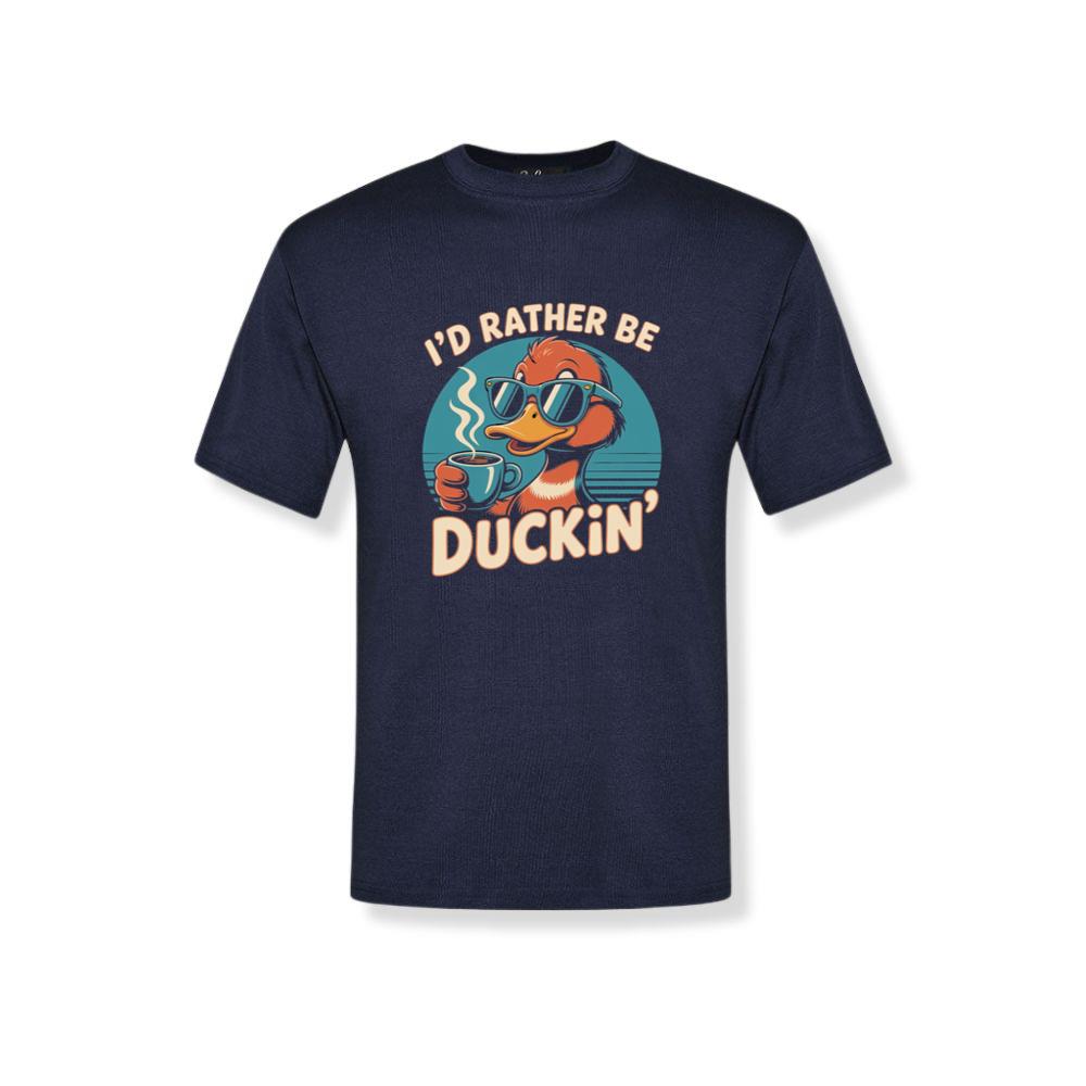 Id Rather Be Duckin Funny Duck Coffee Graphic T-Shirt 2
