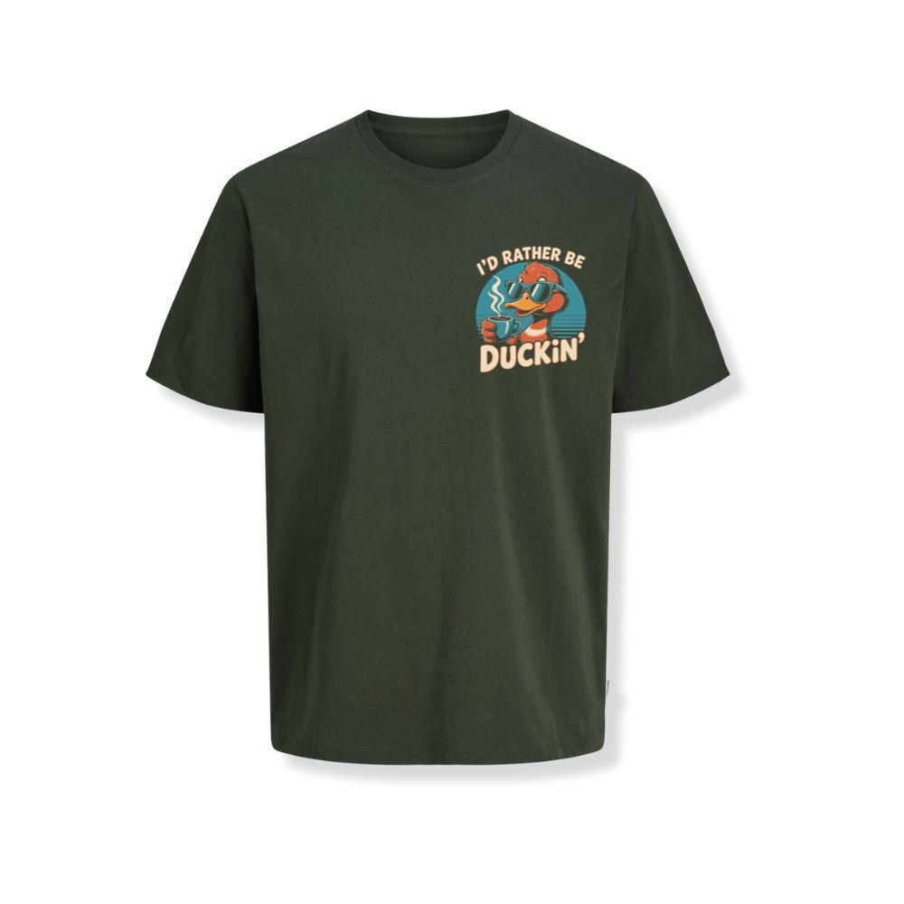 Id Rather Be Duckin Funny Duck Coffee Graphic T-Shirts