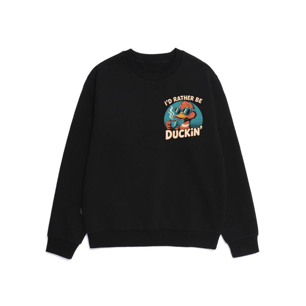 Id Rather Be Duckin Summer Cartoon Design with Cool Sunglasses Sweatshirts