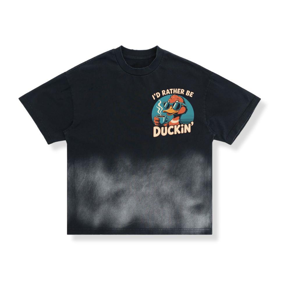 Id Rather Be Duckin Summer Cartoon Design with Cool Sunglasses T-Shirt