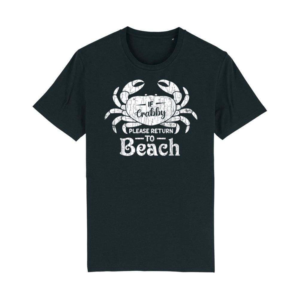 If Crabby Please Return To Beach Funny Summer Break Graphic T-Shirt 