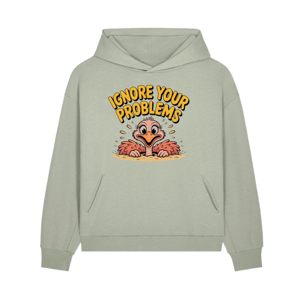 Ignore Your Problems Funny Cartoon Bird Hoodies