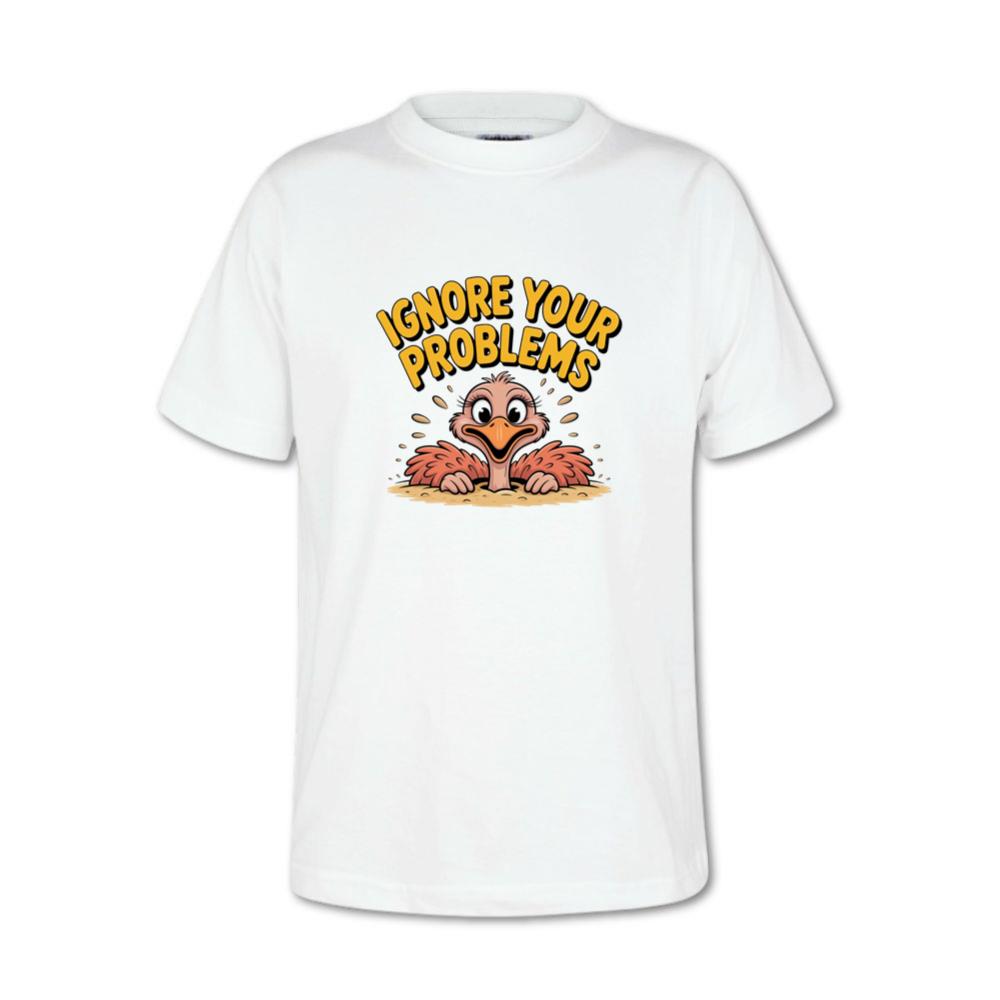 Ignore Your Problems Funny Cartoon Bird T-Shirt