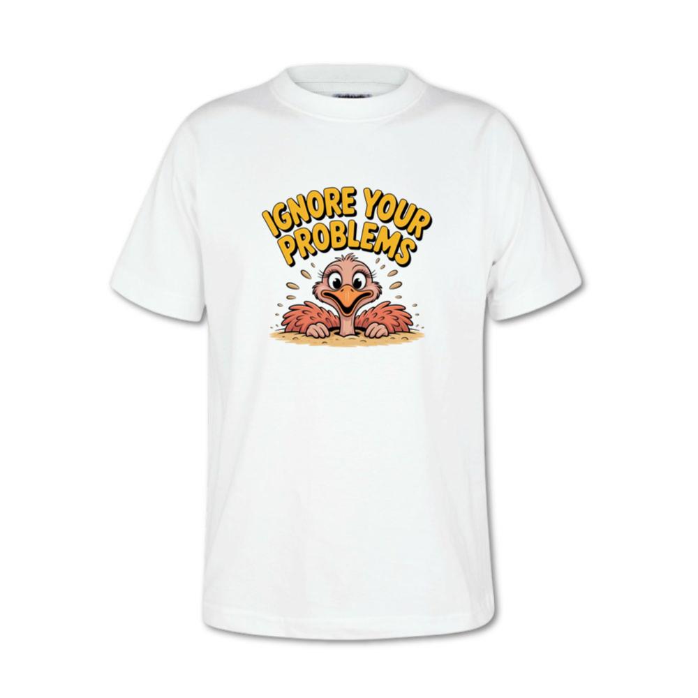 Ignore Your Problems Funny Cartoon Bird T-Shirts