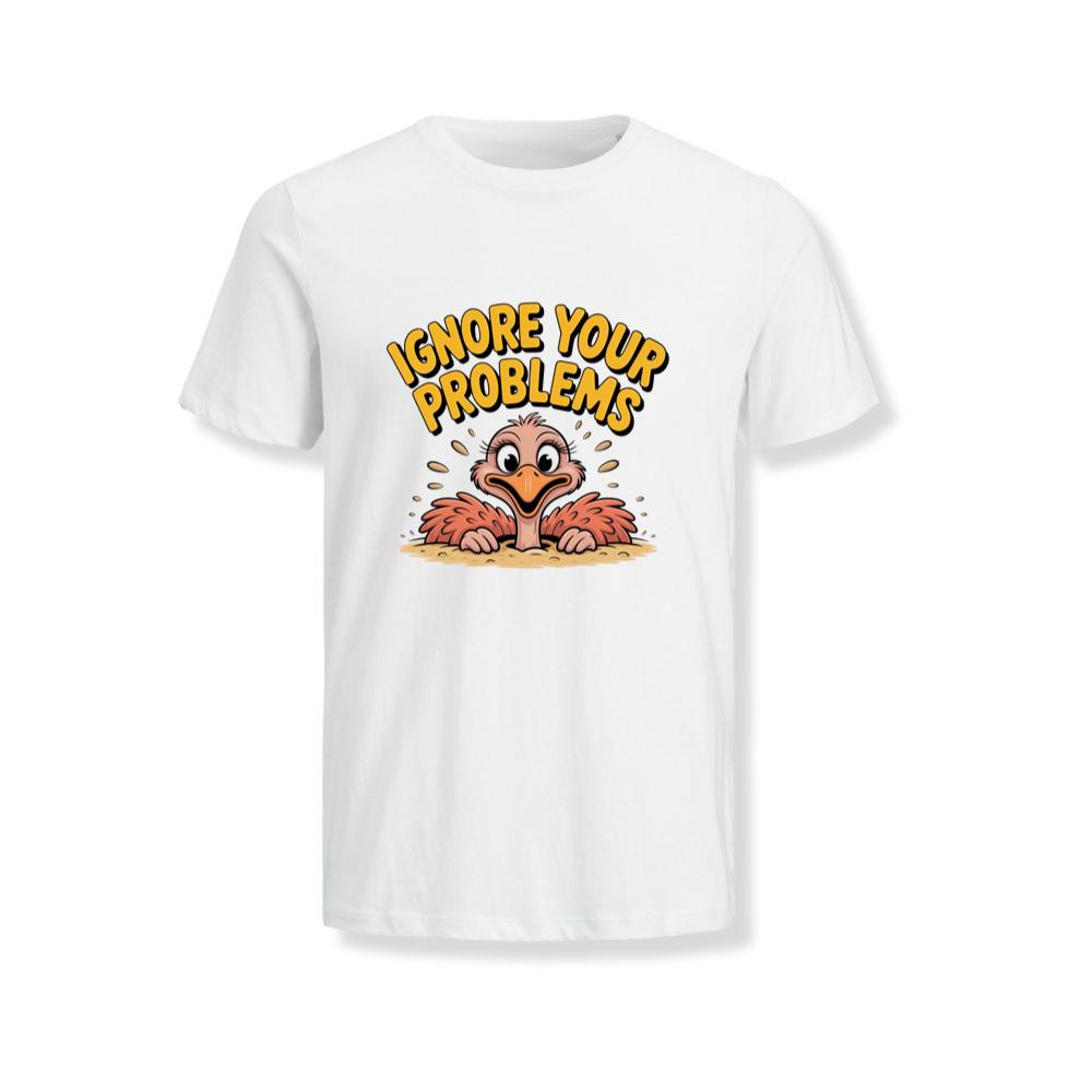 Ignore Your Problems Funny Cartoon Bird T-Shirts