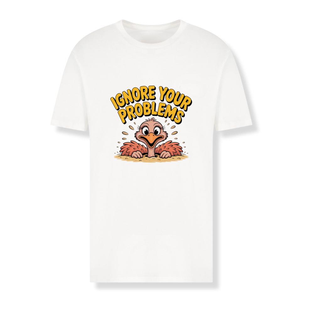 Ignore Your Problems Funny Cartoon Bird T-Shirts