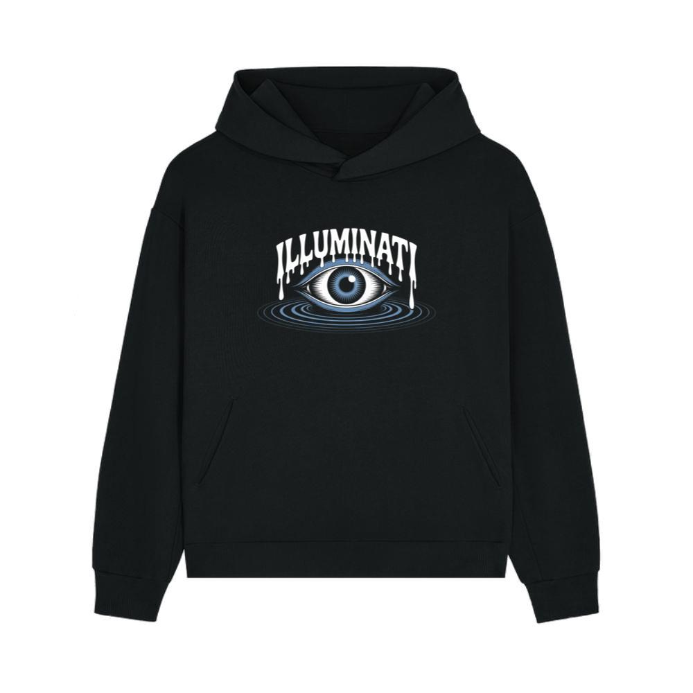 Illuminati All-Seeing Eye Symbol with Mystical Rays Graphic Hoodie