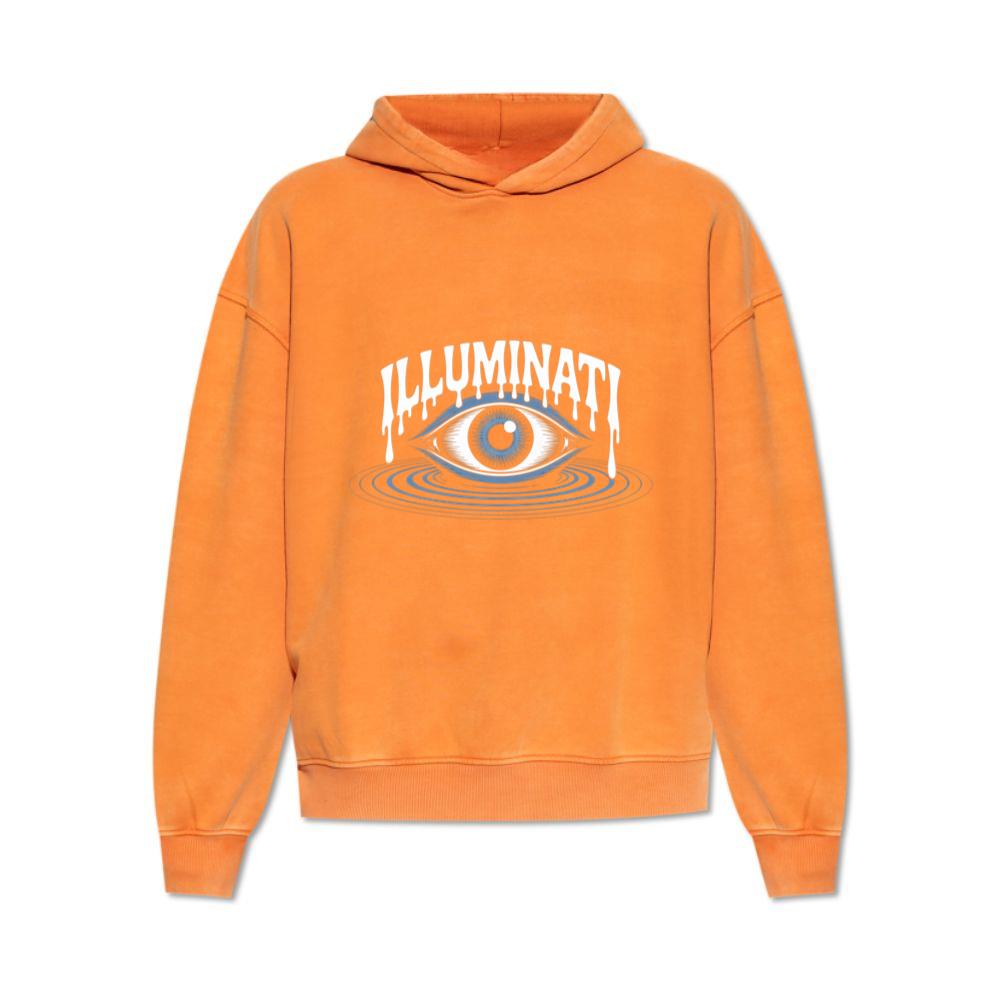 Illuminati All-Seeing Eye Symbol with Mystical Rays Graphic Hoodie