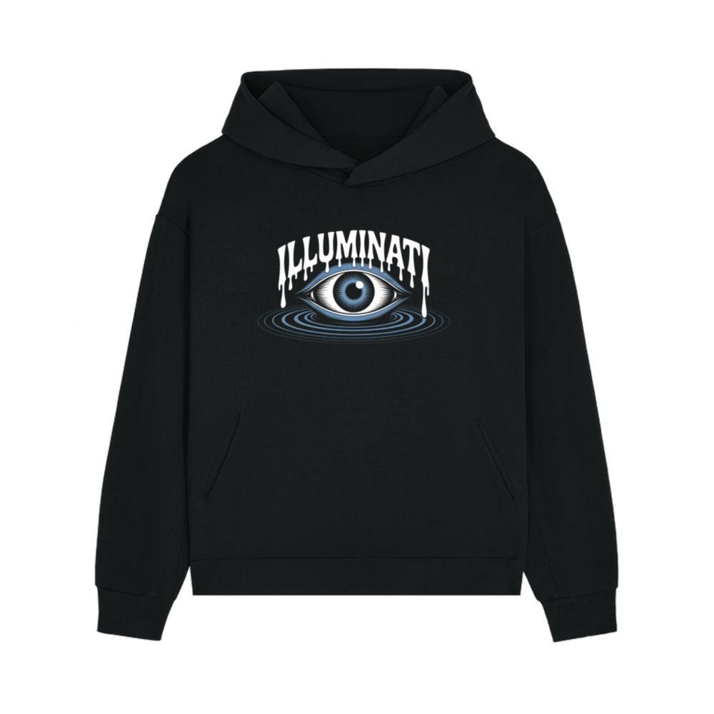Illuminati All-Seeing Eye Symbol with Mystical Rays Graphic Hoodies