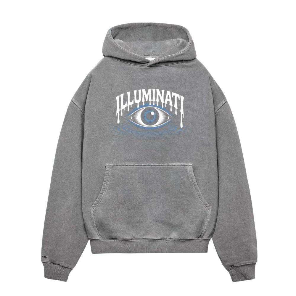 Illuminati All-Seeing Eye Symbol with Mystical Rays Graphic Hoodies