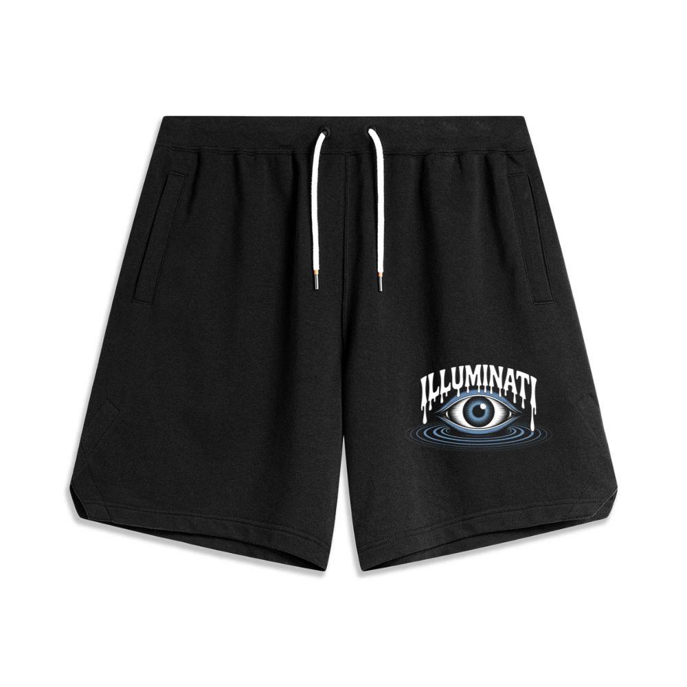 Illuminati All-Seeing Eye Symbol with Mystical Rays Graphic Short