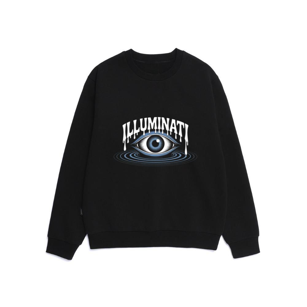 Illuminati All-Seeing Eye Symbol with Mystical Rays Graphic Sweatshirt