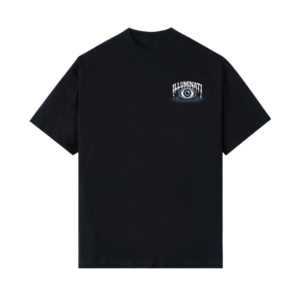 Illuminati All-Seeing Eye Symbol with Mystical Rays Graphic T-Shirt