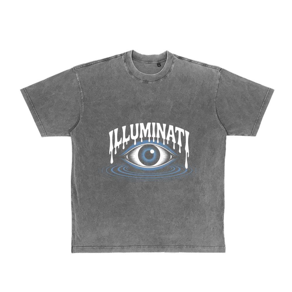 Illuminati All-Seeing Eye Symbol with Mystical Rays Graphic T-Shirt