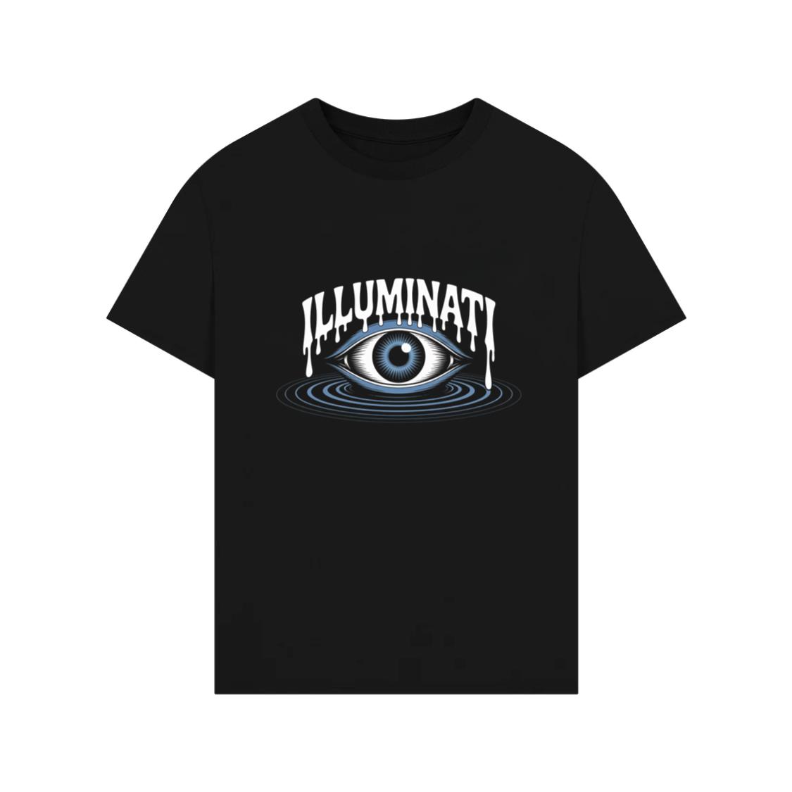 Illuminati All-Seeing Eye Symbol with Mystical Rays Graphic T-Shirt