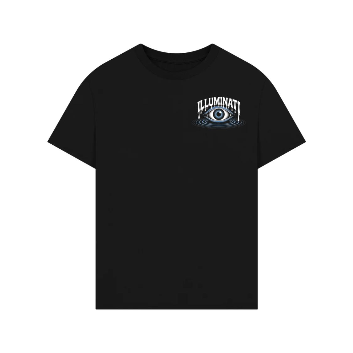 Illuminati All-Seeing Eye Symbol with Mystical Rays Graphic T-Shirt