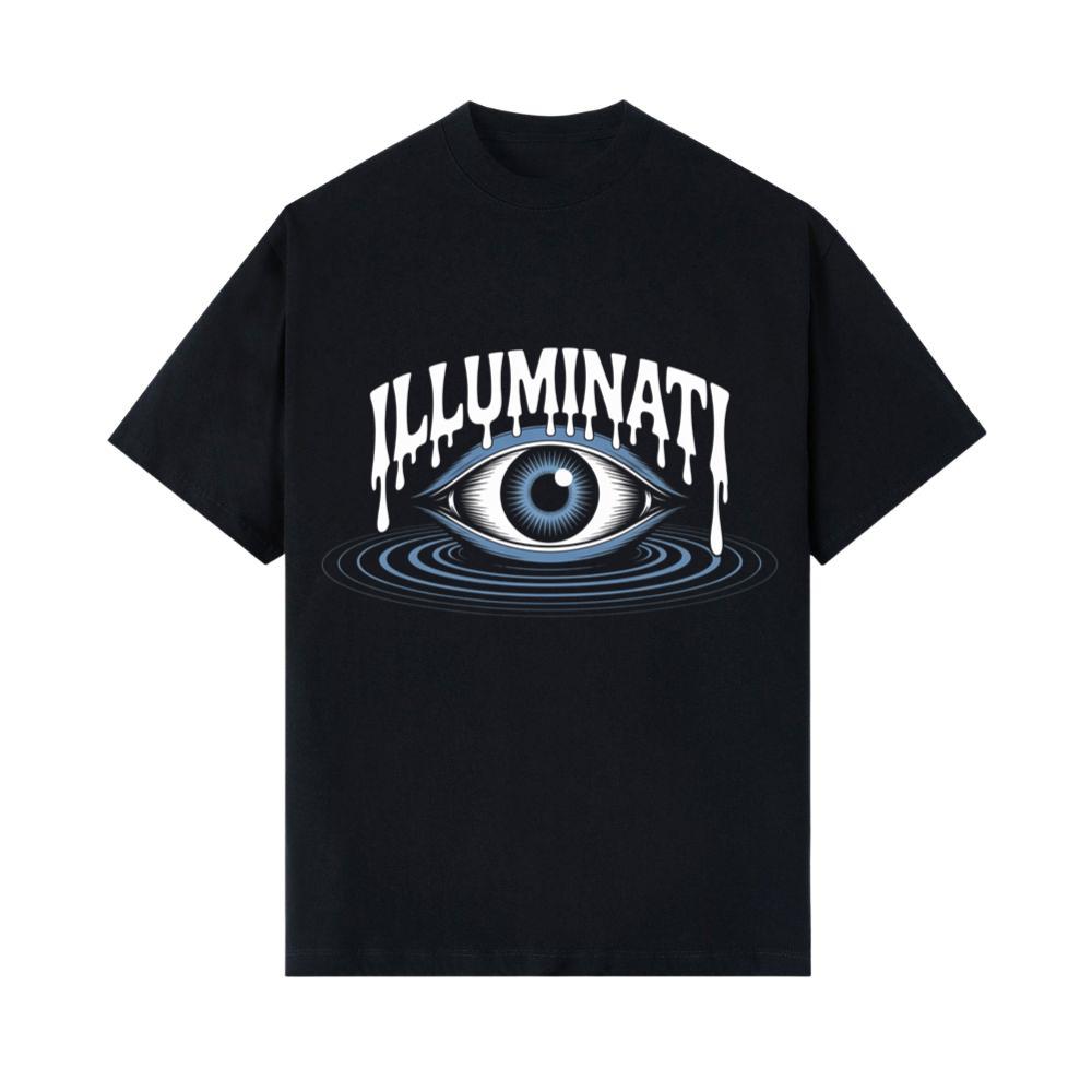 Illuminati All-Seeing Eye Symbol with Mystical Rays Graphic T-Shirts