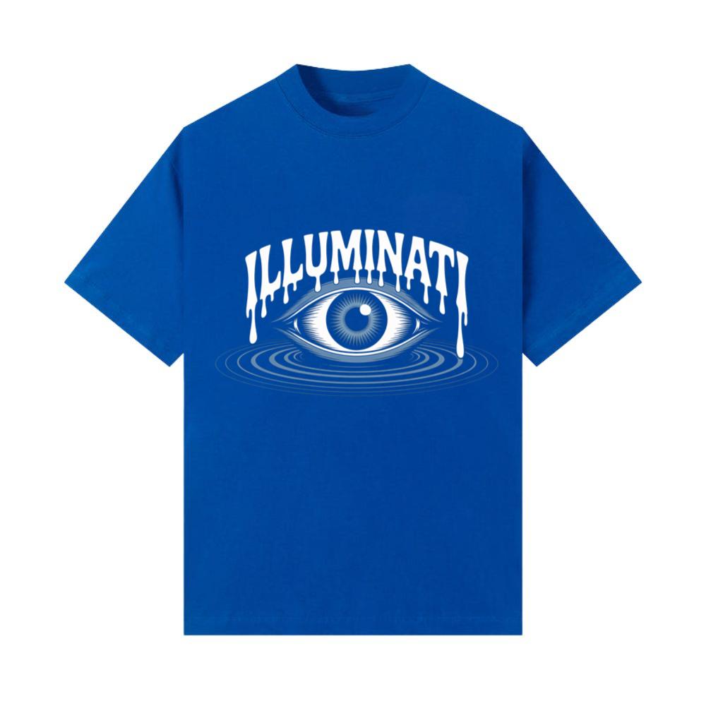 Illuminati All-Seeing Eye Symbol with Mystical Rays Graphic T-Shirts - Image 3