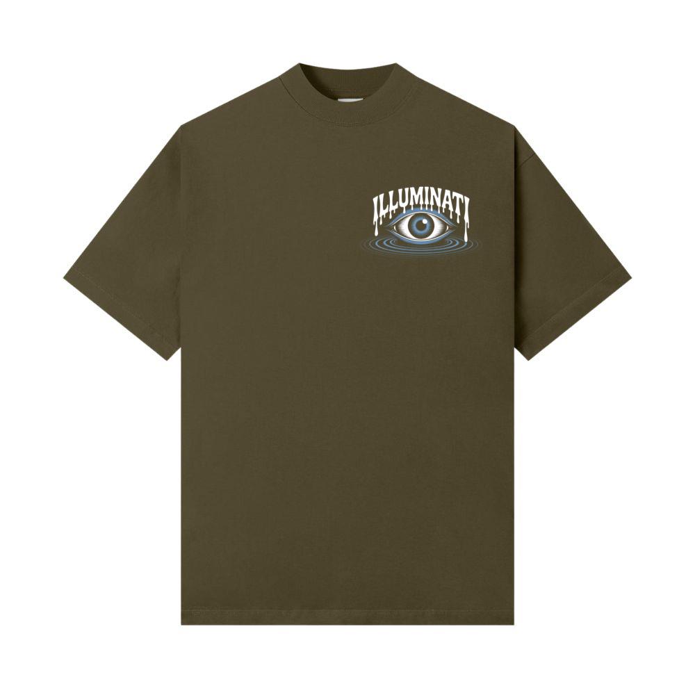 Illuminati All-Seeing Eye Symbol with Mystical Rays Graphic T-Shirts - Image 3