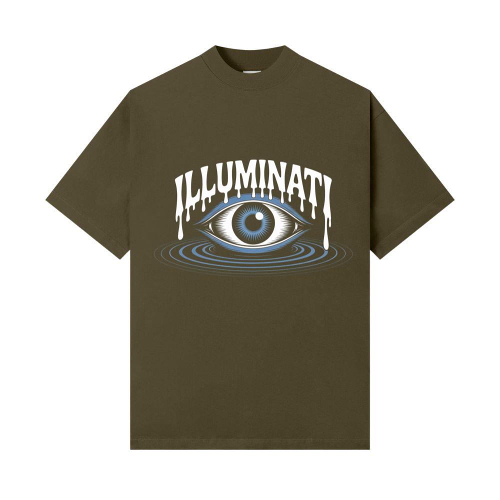 Illuminati All-Seeing Eye Symbol with Mystical Rays Graphic T-Shirts - Image 2