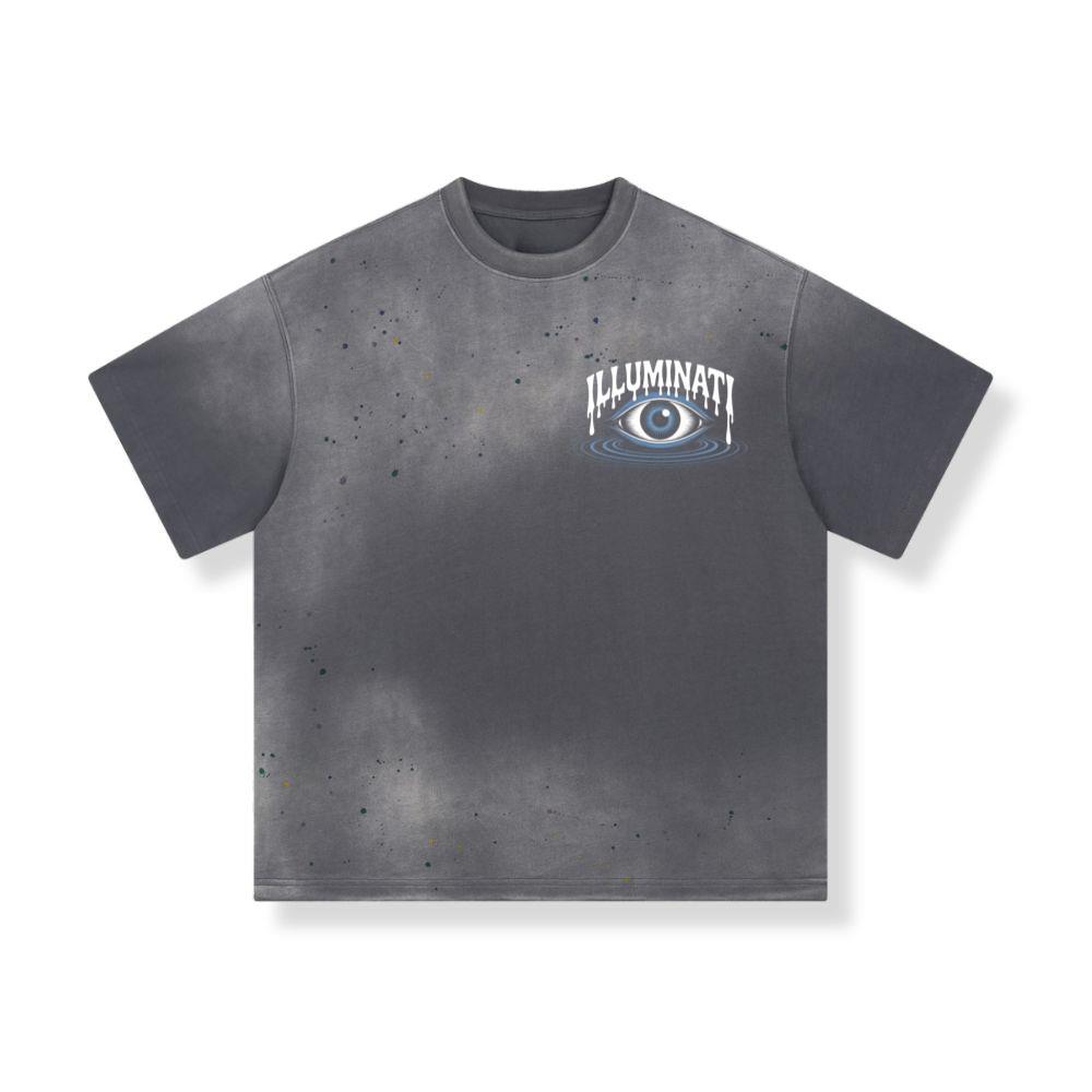 Illuminati All-Seeing Eye Symbol with Mystical Rays Graphic T-Shirts - Image 4