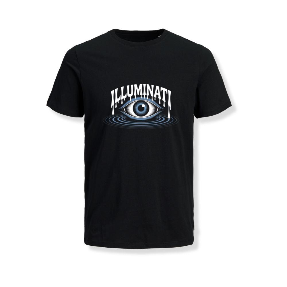 Illuminati All-Seeing Eye Symbol with Mystical Rays Graphic T-Shirts