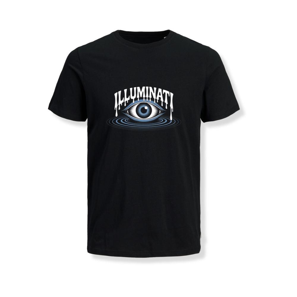 Illuminati All-Seeing Eye Symbol with Mystical Rays Graphic T-Shirts