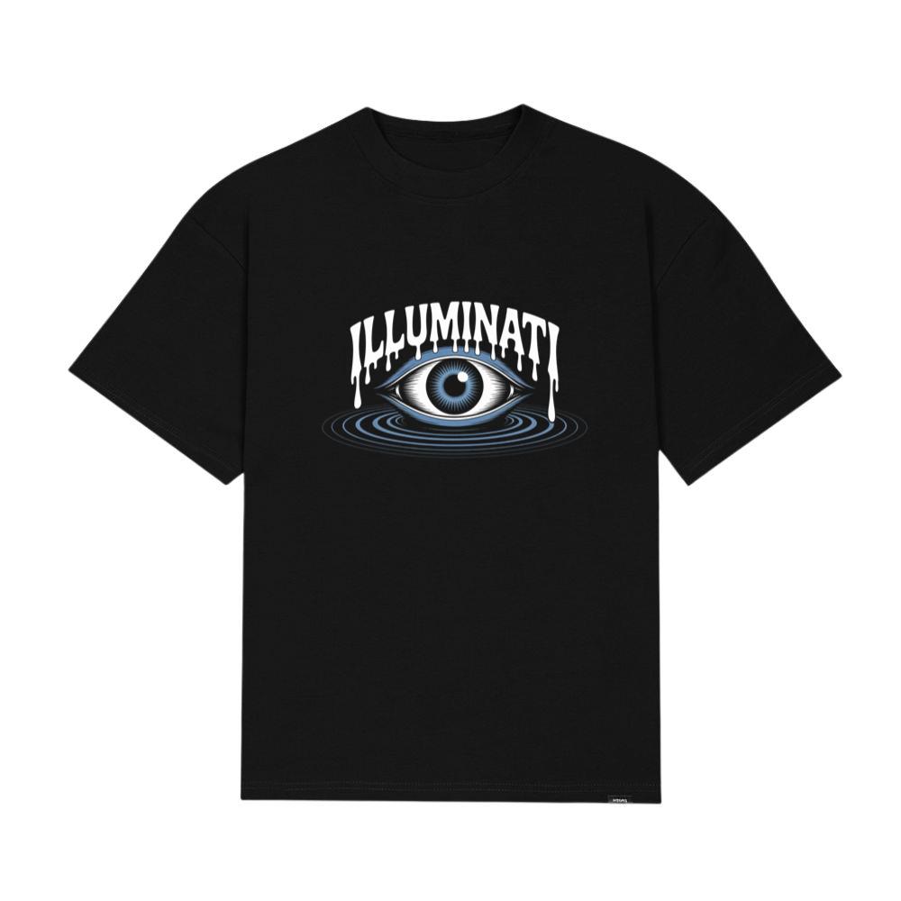 Illuminati All-Seeing Eye Symbol with Mystical Rays Graphic T-Shirts